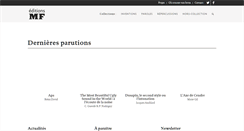 Desktop Screenshot of editions-mf.com